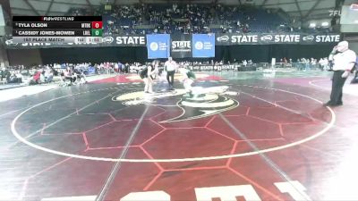 Girls 1B/2B/1A 140 1st Place Match - Cassidy Jones-Mowen, Liberty Bell (Girls) vs Tyla Olson, Mount Baker (Girls)