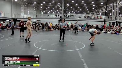 110 lbs Semis (4 Team) - Easton Barric, Team Boogie Men vs Cole Schwartz, Grit Mat Club