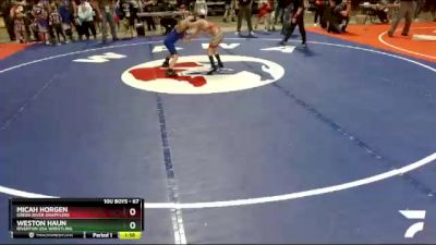 67 lbs Champ. Round 1 - Micah Horgen, Green River Grapplers vs Weston Haun, Riverton USA Wrestling