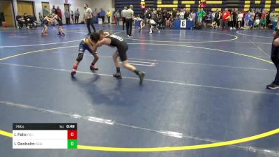 74 lbs Round Of 32 - Ivan Felix, Felix Wrestling Acad. vs Isaac Denholm, Neighborhood