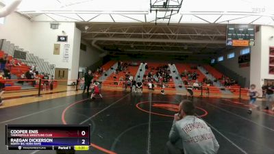 46-50 lbs Round 1 - Cooper Enis, Thermopolis Wrestling Club vs Raegan Dickerson, North Big Horn Rams