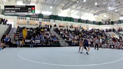 215 lbs Semis & 3rd Wb (16 Team) - Johnathan Watts, Central (Carroll) vs Codey Dean, Cass