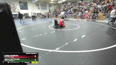 175 lbs Champ. Round 2 - Brian Battulga, South Torrance vs Chris Barbosa, Redondo Union