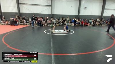 67 lbs Round 3 - Henry Dye, East County Cyclones Wrestling Club vs Marshall Obrovac, White River Hornets Wrestling Club