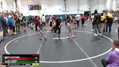 55 lbs Quarterfinal - Brett D`Ettore, C2X vs Clara Corey, Carolina Reapers