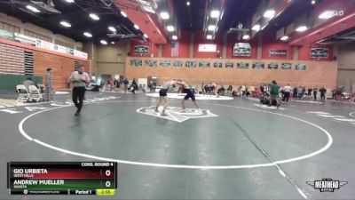 133 lbs Cons. Round 4 - Andrew Mueller, Shasta vs Gio Urbieta, West Hills