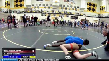 102 lbs Cons. Round 5 - Grayson Baumann, Maurer Coughlin Wrestling Club vs Kashmir Hackett, Indiana