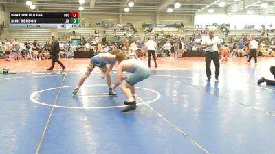 132 lbs Rr Rnd 1 - Brayden Boccia, Doughboy Black - HSB vs Nick Gordon, LAW Red - HSB