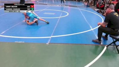85 lbs Cons. Semi - Emmy Helton, All American Wrestling Club vs Zabdiel Charles, Texas Style Wrestling Club