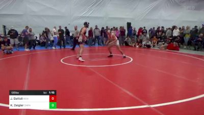 135 lbs Semifinal - Jerry Dattoli, New Oxford vs Kyle Zeigler, Camp Hill