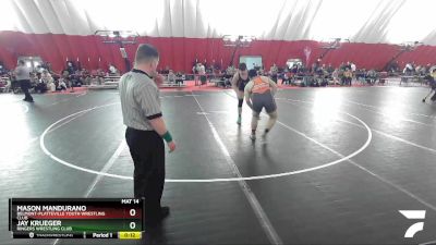 220 lbs Cons. Semi - Jay Krueger, Ringers Wrestling Club vs Mason Mandurano, Belmont-Platteville Youth Wrestling Club