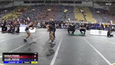 124 lbs Semis (4 Team) - Rachel Dismuke, University Of Saint Mary vs Natalia Posada, Oklahoma City University