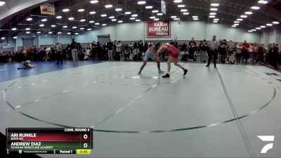 126 lbs Cons. Round 3 - Andrew Diaz, Scanlan Wrestling Academy vs Ari Runkle, Nova WC