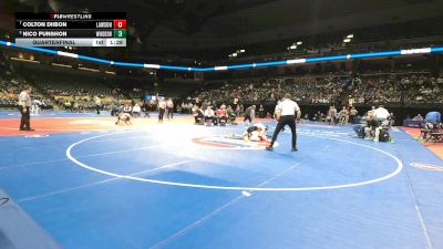 106 Class 1 lbs Quarterfinal - Nico Punshon, Windsor vs Colton Diibon, Lawson
