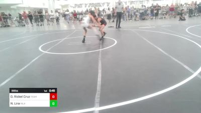 88 lbs 2nd Place - Declan Rickel Cruz, Team Aggression vs Noah Lira, Inland Elite WC