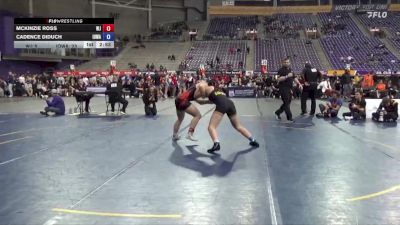 145 lbs Round 1 (16 Team) - Cadence Diduch, Iowa vs Mckinzie Ross, William Jewell College