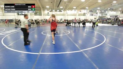 130 lbs 3rd Place - Gavin Lane, Doughboys WC vs Lucas Fama, Doughboys WC