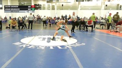 130 lbs 3rd Place - Calvin Grondin, Smittys Wrestling Barn vs Logan Grunhuvd, None