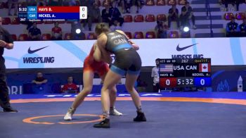 68 kg Qualif. - Brooklyn Sariah Hays, United States vs Aleah Noelle Nickel, Canada