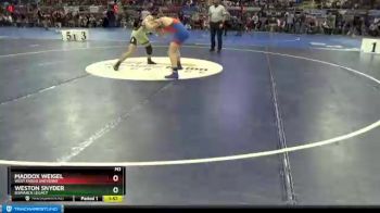 170 lbs Champ. Round 1 - Maddox Weigel, West Fargo Sheyenne vs Weston Snyder, Bismarck Legacy