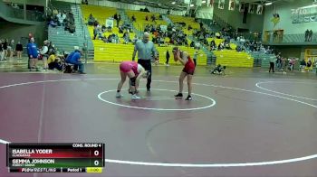 125 lbs Cons. Round 4 - Gemma Johnson, Forest Grove vs Isabella Yoder, Clackamas