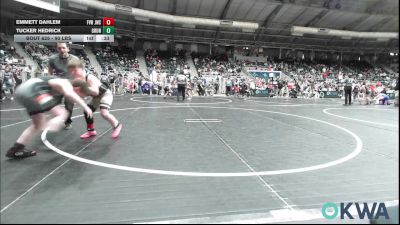 90 lbs Consi Of 8 #1 - Tucker Hedrick, Grunts vs Emmett Dahlem, Jacket Wrestling Club