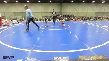 40 lbs Rr Rnd 4 - Braxley Harjo, Mojo 9U vs Wyatt Prichard, Roundtree 9U