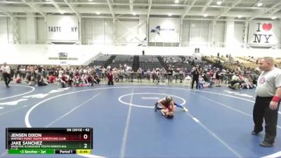 62 lbs Cons. Round 3 - Jensen Dixon, Whitney Point Youth Wrestling Club vs Jake Sanchez, Webster Schroeder Youth Wrestling Club