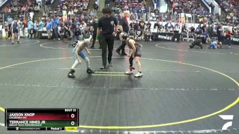 52 lbs 5th Place Match - Jaxson Knop, Caledonia WC vs Terrance Hines Jr, Dream Team Performance