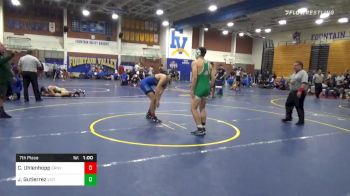 152 lbs 7th Place - Caleb Uhlenhopp, Green Valley vs Jesus Gutierrez, Victor Valley