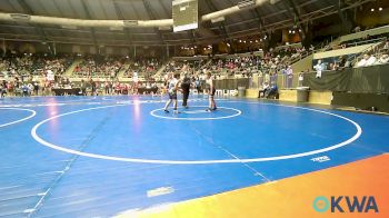 90 lbs Round Of 16 - Lincoln Mosby, Wyandotte Youth Wrestling vs Harley Walker, Newkirk Takedown Club