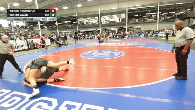 4 - 215 lbs Quarterfinal - Suhaib Awad, Rock Ridge vs Kenneth Hamilton, Gloucester