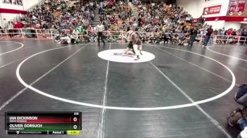 215 lbs Quarterfinal - Oliver Gorsuch, Moorcroft vs Ian Dickinson, Rock Springs