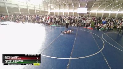 50 lbs Semifinal - Gavin Hancey, Fremont Wrestling Club vs Peyton Chelewski, Colorado Outlaws