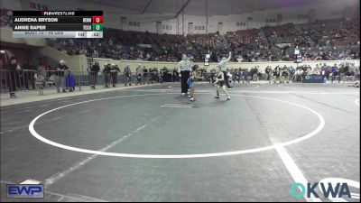 49 lbs Semifinal - Audrena Bryson, Hennessey Takedown Club vs Annie Raper, Tecumseh Youth Wrestling