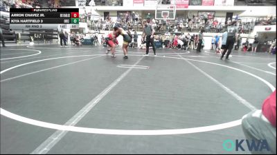 131-HWT lbs Rr Rnd 3 - Arron Chavez JR., Del City Little League Wrestling vs Kiya Hartfield 3, OKC Saints Wrestling