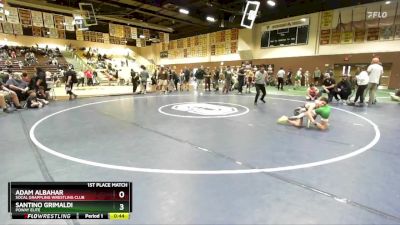 63/67 1st Place Match - Santino Grimaldi, Poway Elite vs Adam Albahar, Socal Grappling Wrestling Club