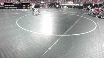 Girls 114 lbs 3rd Place Match - Daelin Cody, Princeton/Green Lake-Girls vs Iszy Sonnentag, Cadott-Girls