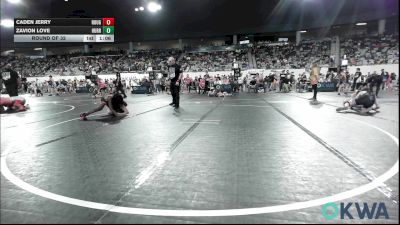 85 lbs Round Of 32 - Caden Jerry, Rough Riders vs Zavion Love, Hurricane Wrestling Academy