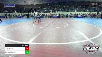 65 lbs Quarterfinal - Alicen Quillin, Chickasha Youth Wrestling vs Kinslee Mcguire, Liberty Warrior Wrestling Club