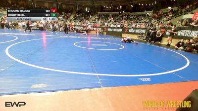85 lbs 3rd Place - Brooks Maddix, Sebolt Wrestling Academy vs Henry Seidl, MN Elite