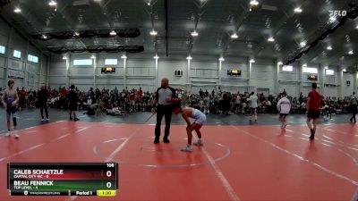 106 lbs Round 1 (6 Team) - Beau Fennick, Top Level vs Caleb Schaetzle, Capital City WC