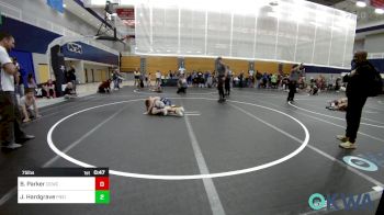 75 lbs Semifinal - Beckett Parker, Deer Creek Wrestling Club vs Jordan Hardgrave, Piedmont