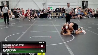 144 lbs Round 1 (8 Team) - Logan Sichelstiel, Scorpions vs Ben Spudic, Battle Axe