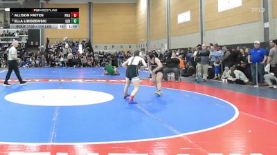 114 lbs Quarterfinal - Allison Patten, Pilgrim vs Ella Libiszewski, Ludlow