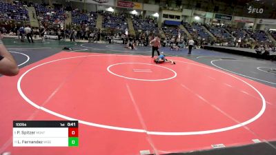 100 lbs Consi Of 8 #2 - Parker Spitzer, Montezuma-Cortez vs Leno Fernandez, Widefield Wrestling Club