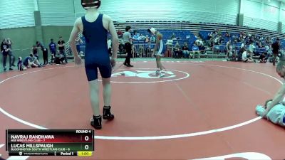 90 lbs Round 4 (6 Team) - Navraj Randhawa, HSE Wrestling Club vs Lucas Millspaugh, Bloomington South Wrestling Club