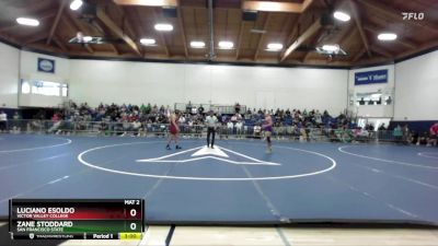 157 lbs Cons. Round 3 - Luciano Esoldo, Victor Valley College vs Zane Stoddard, San Francisco State