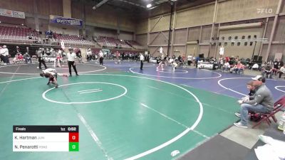 62 lbs Final - Knox Hartman, Junior Cougars WC vs Nolan Penarotti, Ponderosa WC