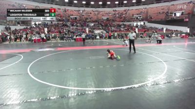 54 lbs Cons. Semi - Leighton Theobald, De Soto Youth Wrestling vs Micaiah Nilssen, Weigh In Club